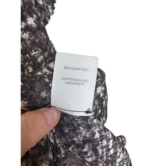 Joie Printed 100% Silk Shift Dress Black/Ivory Size Small - Picture 12 of 13